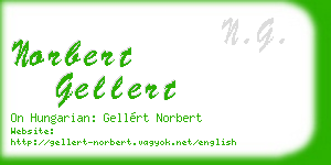 norbert gellert business card