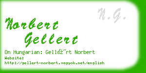 norbert gellert business card